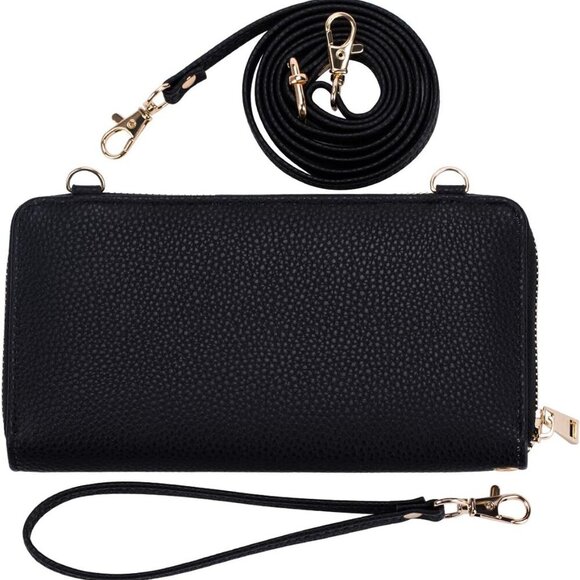 Women's RFID Wristlet Wallet Crossbody Purse with Card Slots Key Holder - Picture 5 of 7